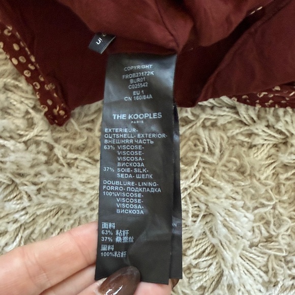 The Kooples Maroon Moon Long Sleeve Dress - Picture 8 of 8